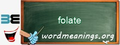 WordMeaning blackboard for folate